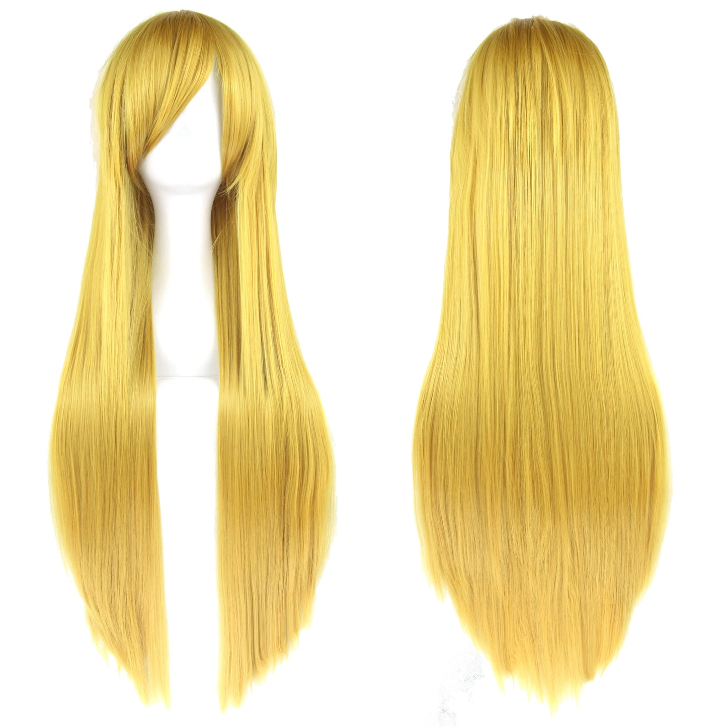80Cm Long Synthetic Hair White Purple Cosplay Wigs Party Black Hair Straight Wig Hairpiece for Women