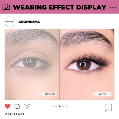 GROINNEYA Eyelashes 3 Style Mixed Fluffy Lash Clusters 8-16Mm Eyelashes Exctensions Natural Wispy Clusters Lashes Makeup