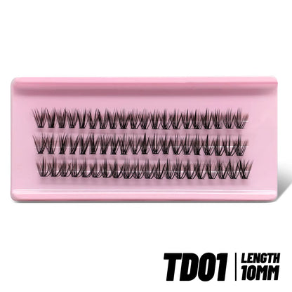 GROINNEYA Eyelashes 3 Style Mixed Fluffy Lash Clusters 8-16Mm Eyelashes Exctensions Natural Wispy Clusters Lashes Makeup